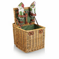 Vino Picnic Basket w/ 2 Exterior Wine Compartments